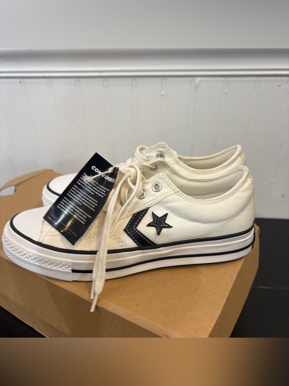 New converse star player 76 premium canvas white A01608C Men size 5